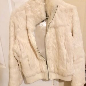A rabbit fur jacket.